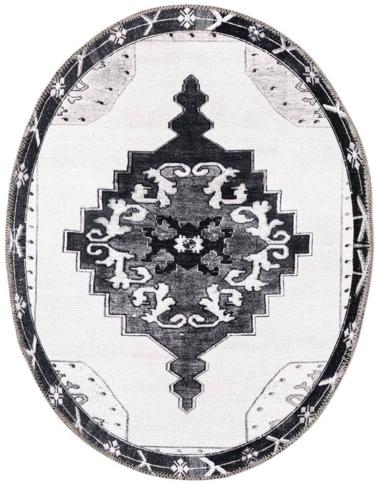 Detail image of 2' x 3' Washable Timeless Oval Rug