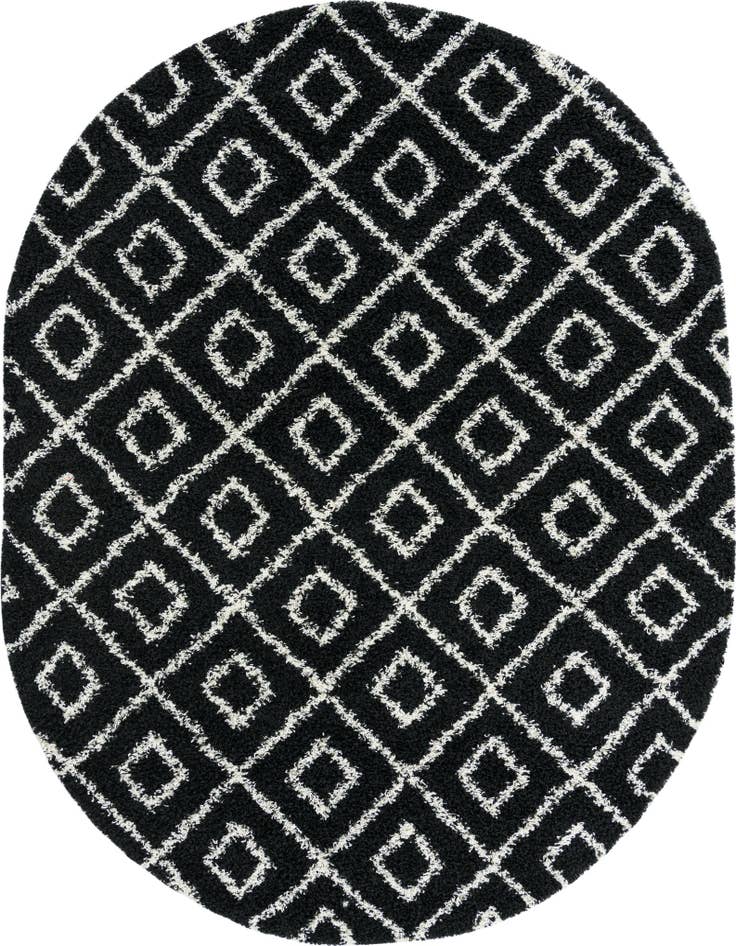 Detail image of 7' 10 x 10' Trellis Shag Oval Rug