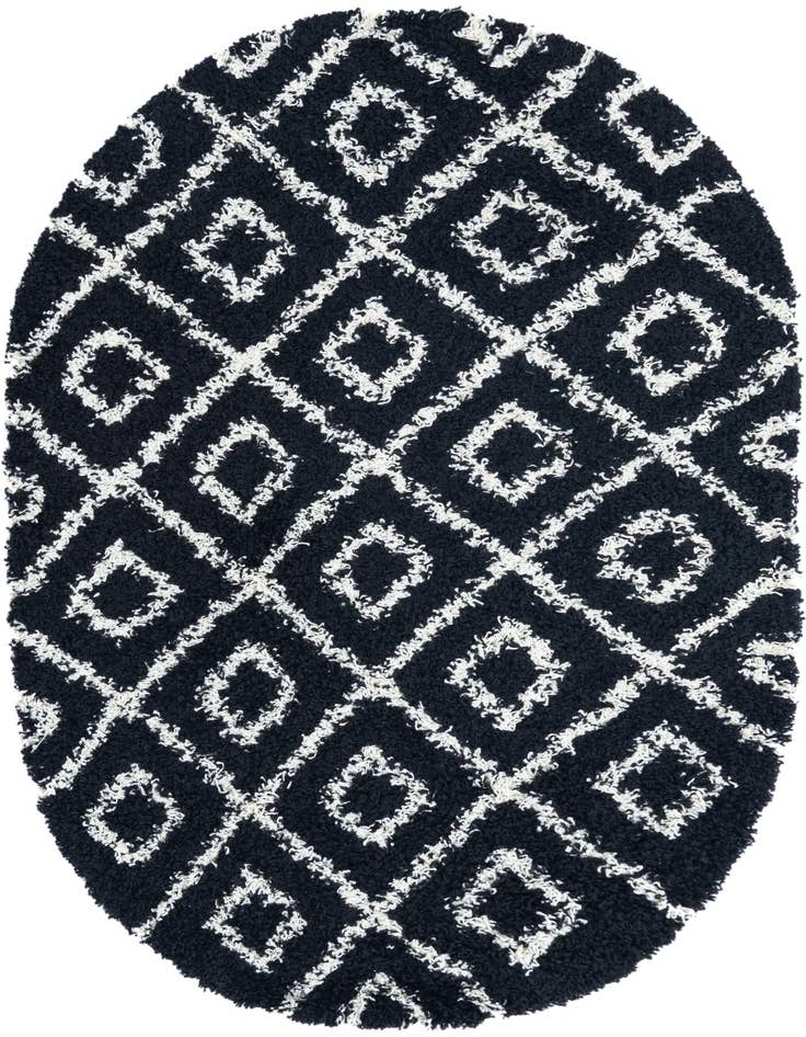 Detail image of 4' x 6' Trellis Shag Oval Rug