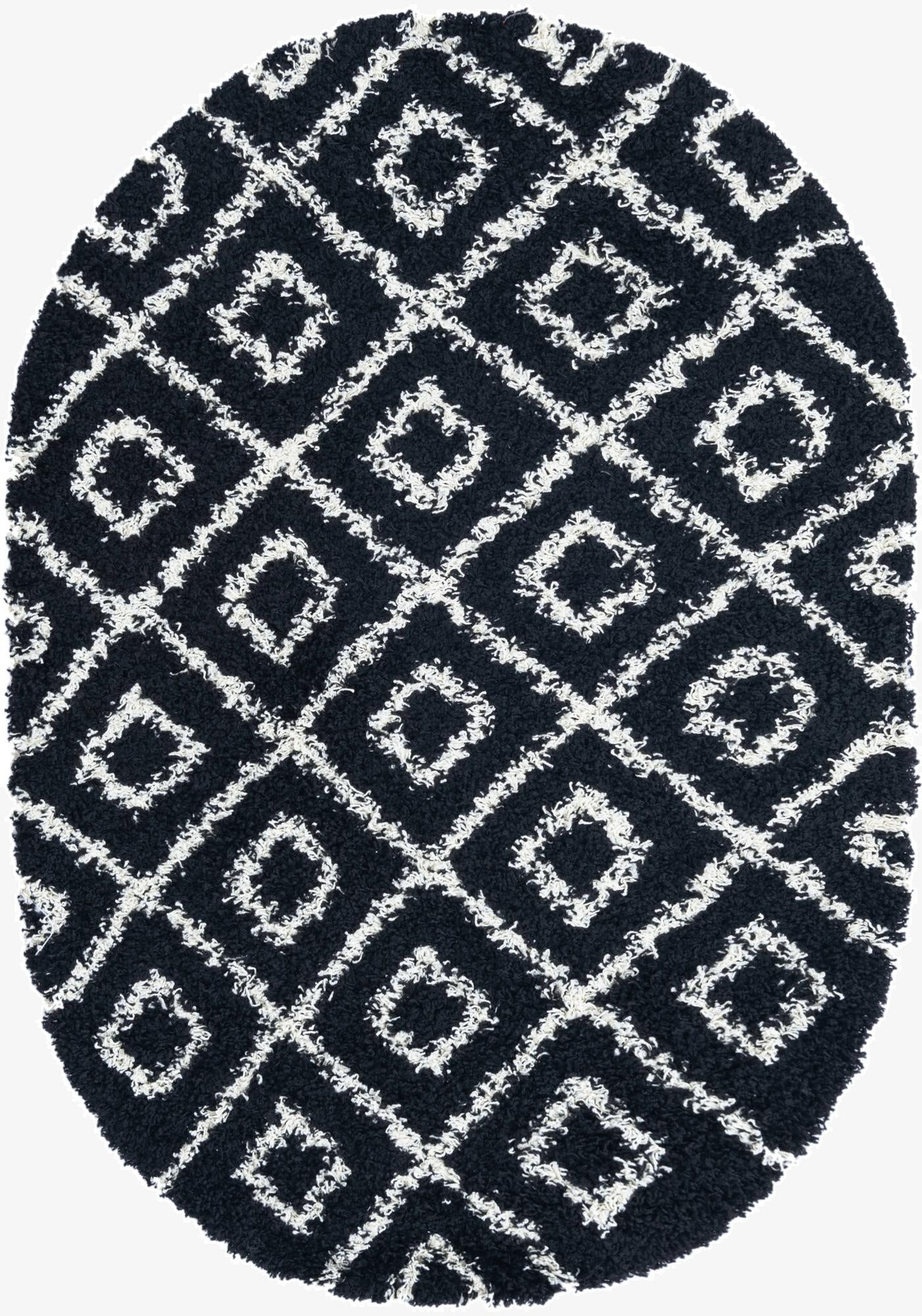 4' x 6' Trellis Shag Oval Rug
