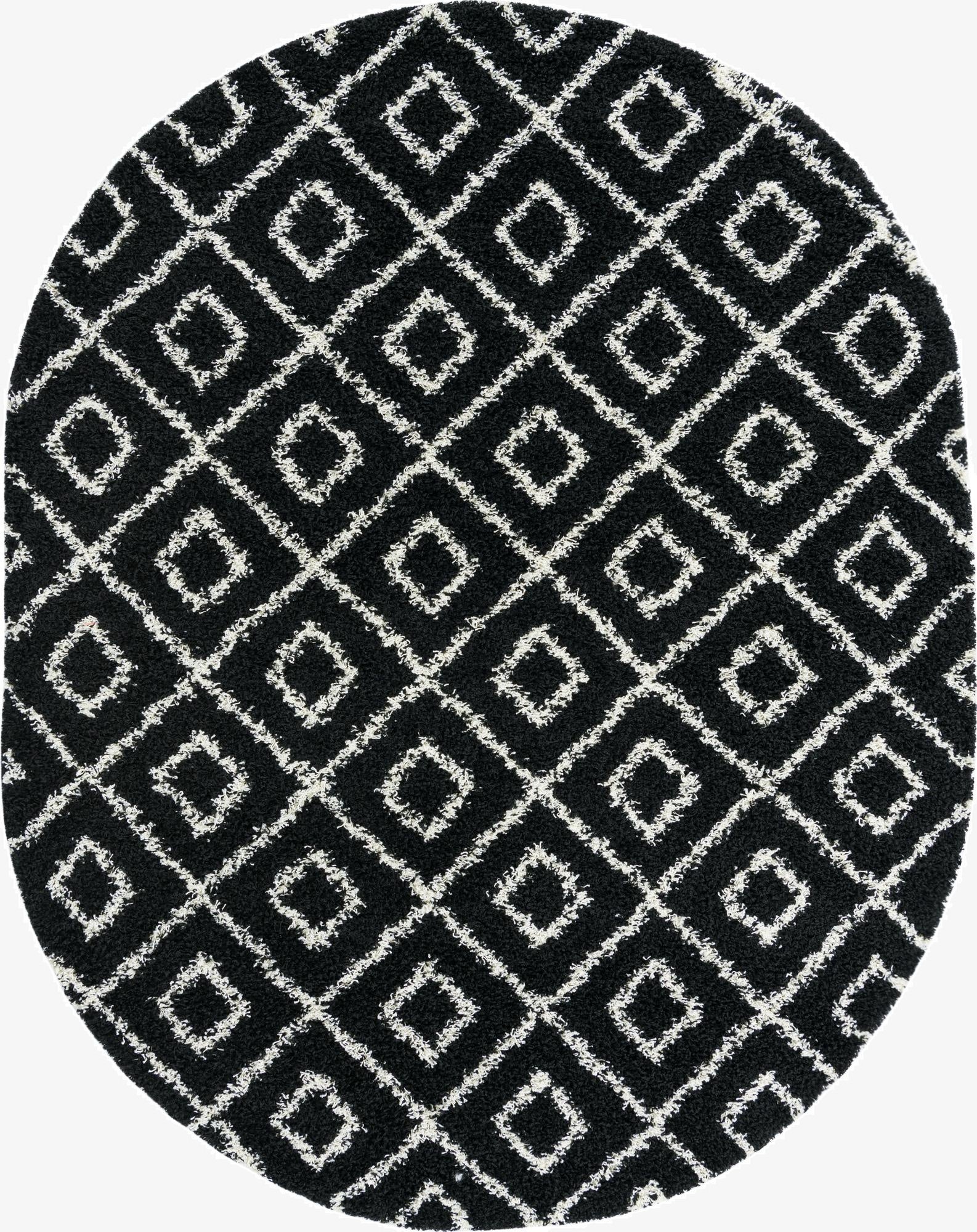 7' 10 x 10' Trellis Shag Oval Rug