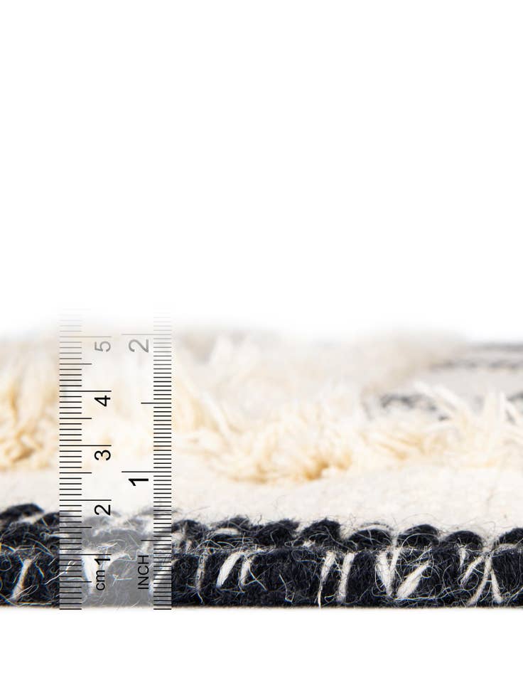 Detail image of Custom Black and White Hand Woven Arizona Wool Rug