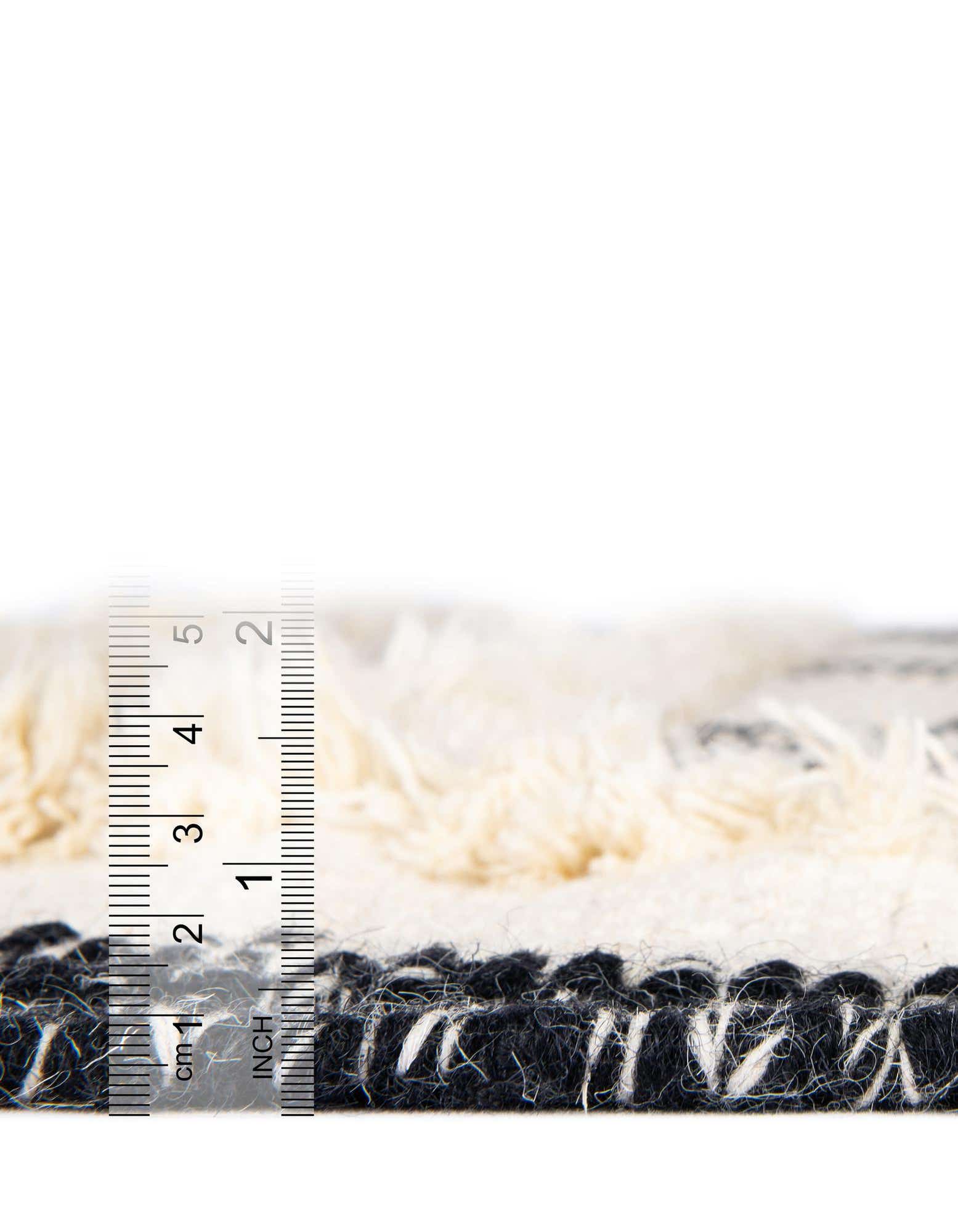 Custom Black and White Hand Woven Arizona Wool Rug