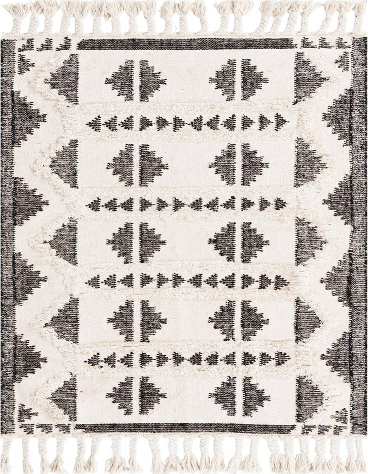 Detail image of 4' 1 x 6' 1 Hand Woven Arizona Wool Rug