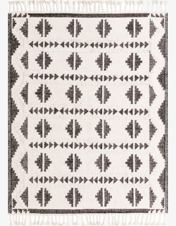 Black and White Hand Woven Arizona Wool Rug