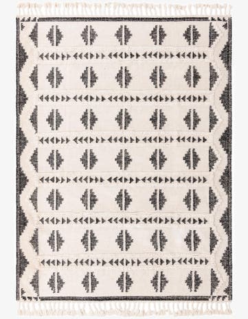 Black and White Hand Woven Arizona Wool Rug