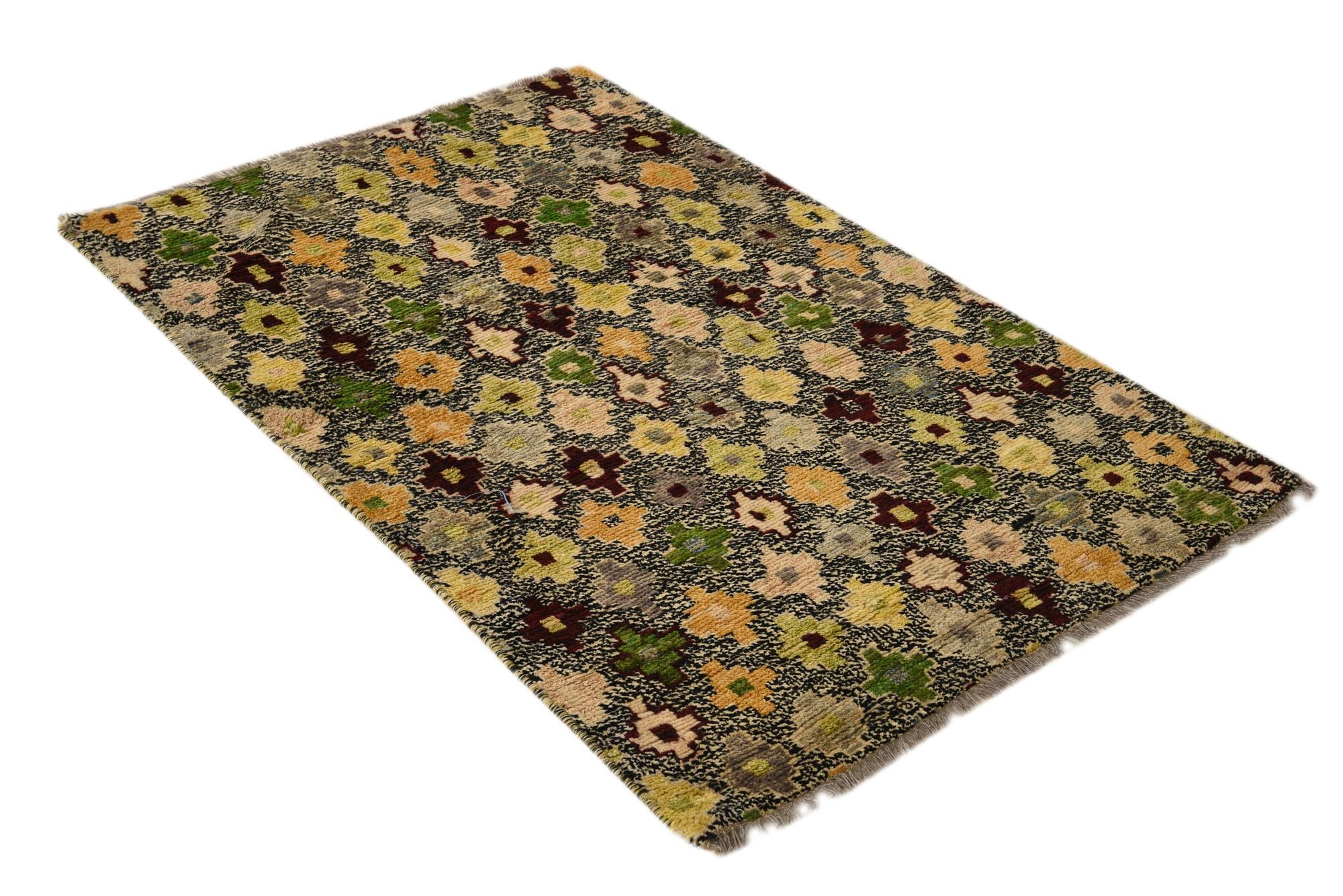 3' 4 x 5' 2 Hand Knotted Balouch Wool Rug