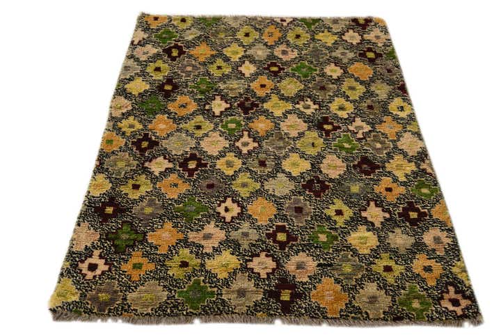 3' 4 x 5' 2 Hand Knotted Balouch Wool Rug