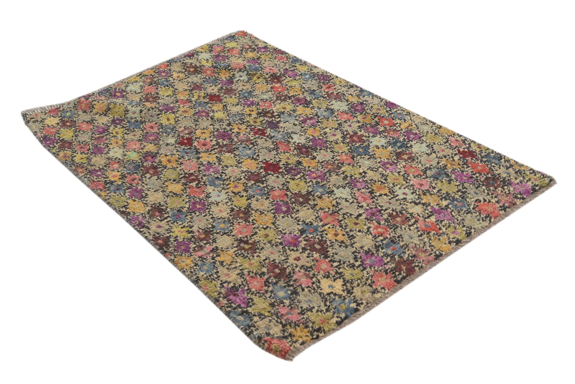 3' 2 x 4' 10 Hand Knotted Balouch Wool Rug