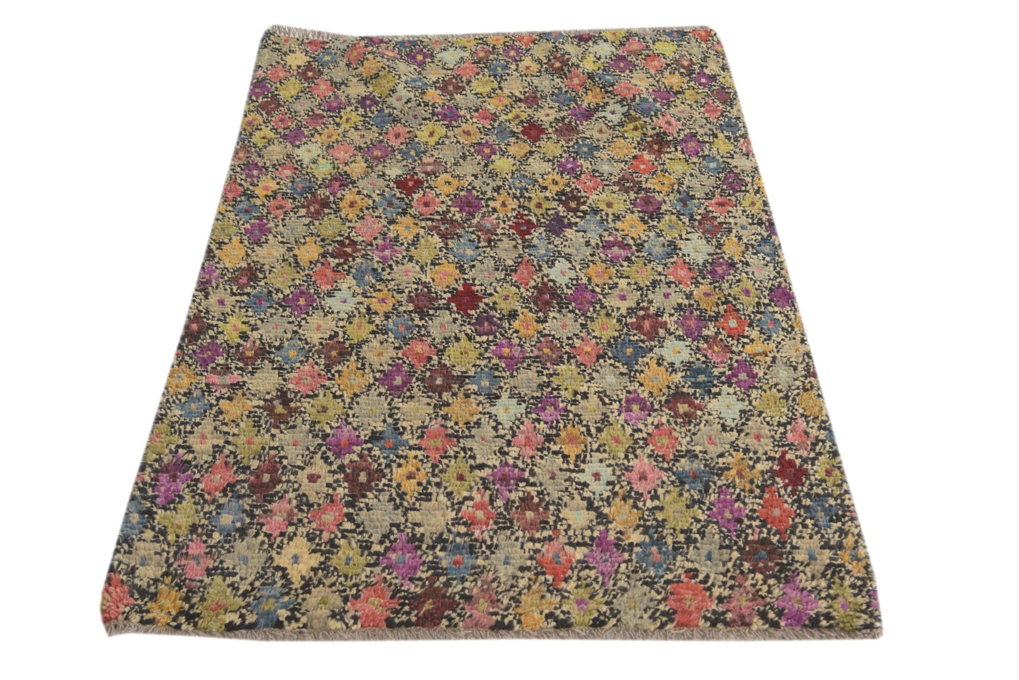 3' 2 x 4' 10 Hand Knotted Balouch Wool Rug