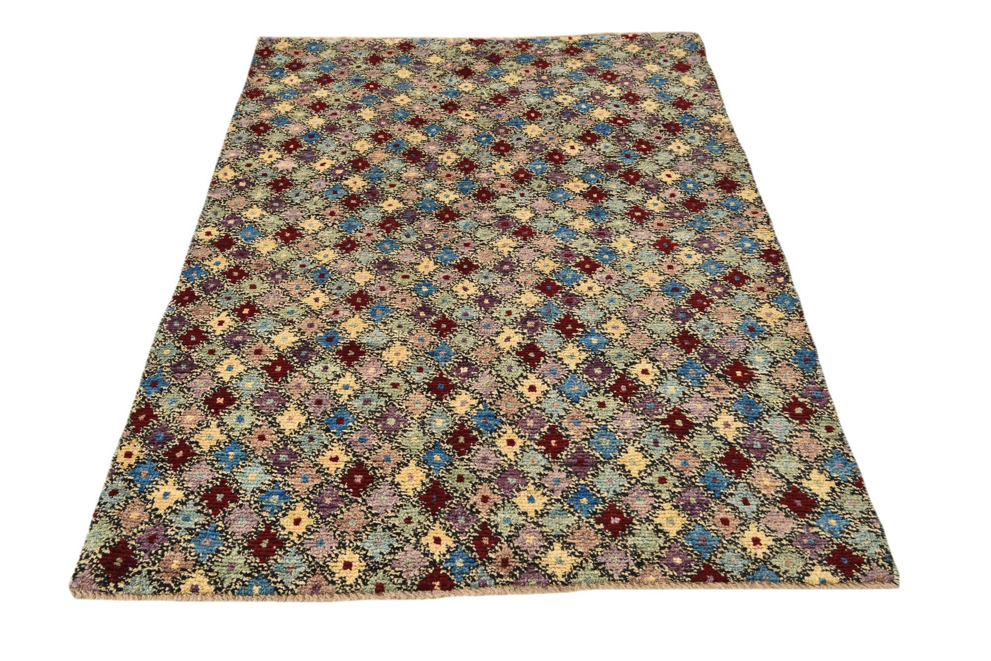 4' x 6' 5 Hand Knotted Balouch Wool Rug