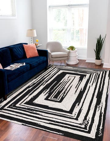 5' 1 x 8' Handmade Braided Chindi Rug