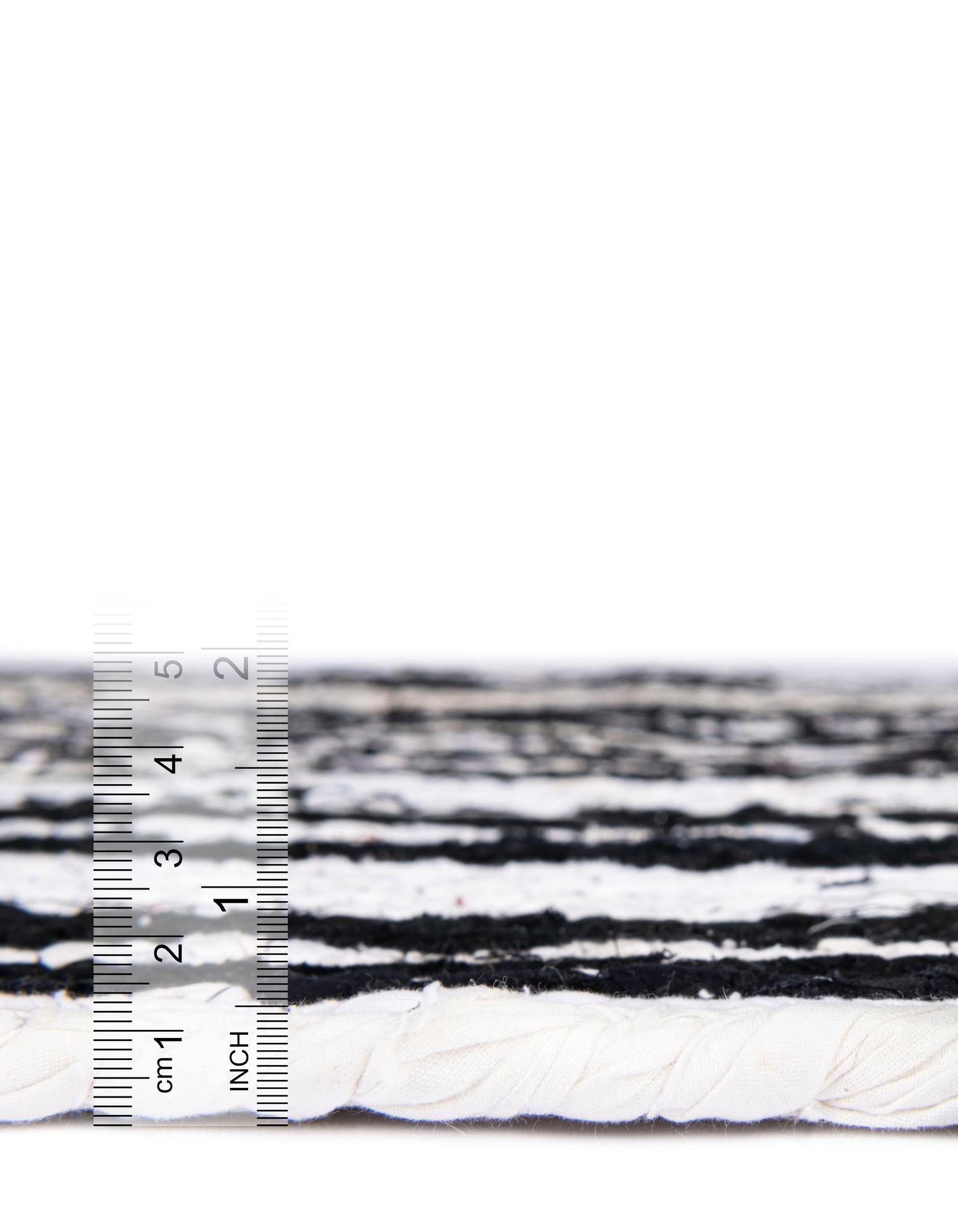 4' 1 x 6' 1 Handmade Braided Chindi Rug