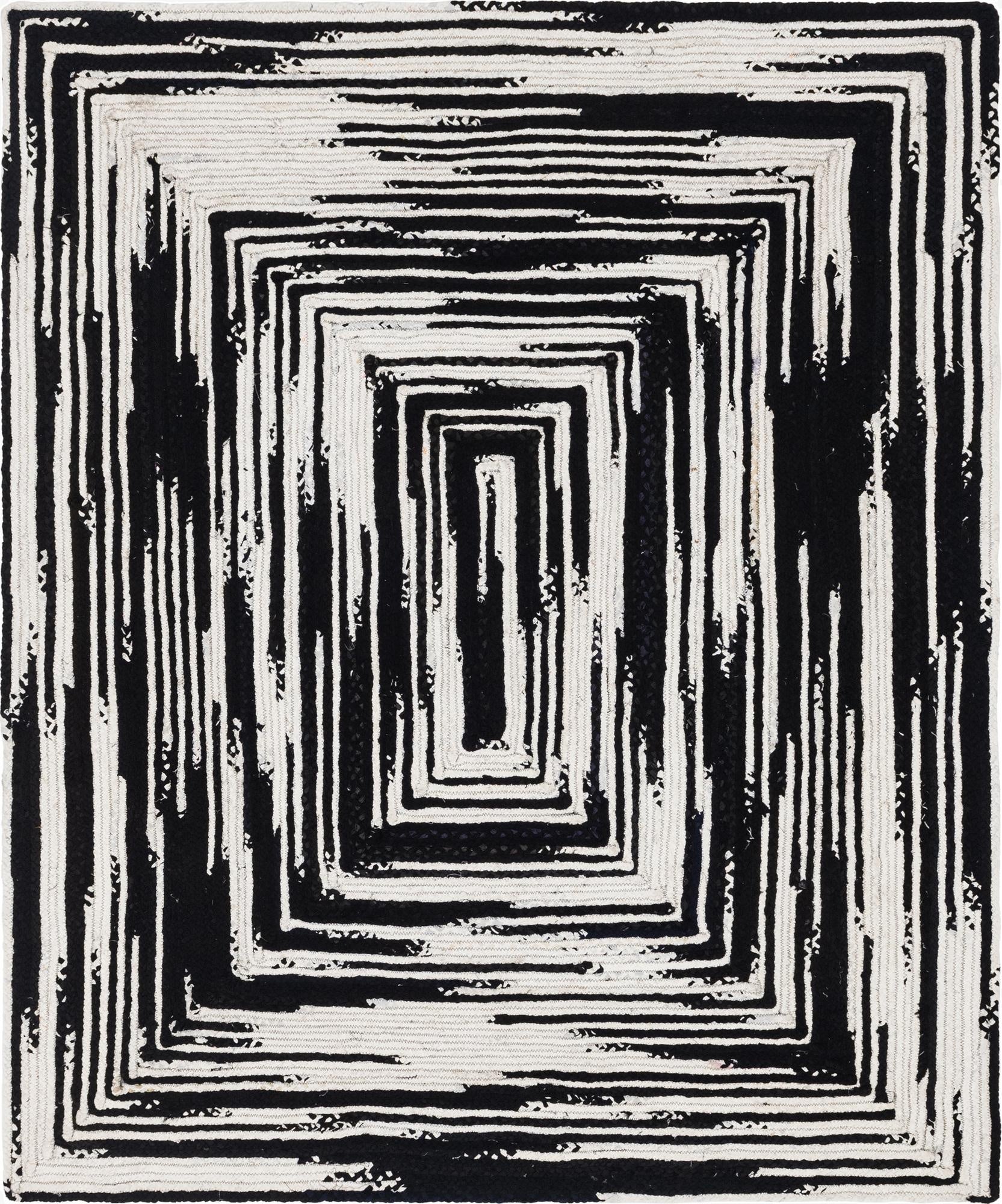 8' x 10'  Hand Braided Chindi Rug