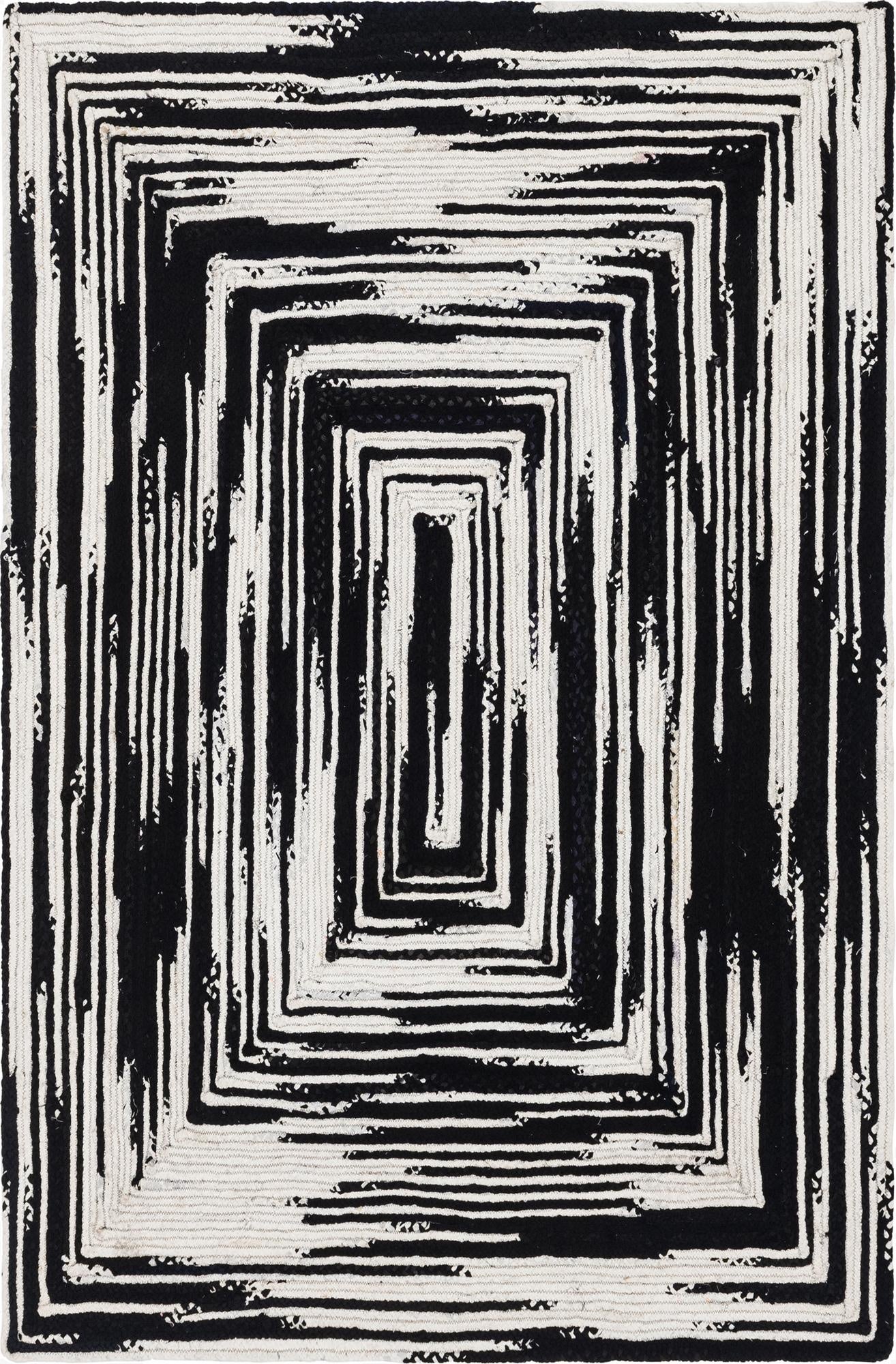 6' 1 x 9'  Hand Braided Chindi Rug