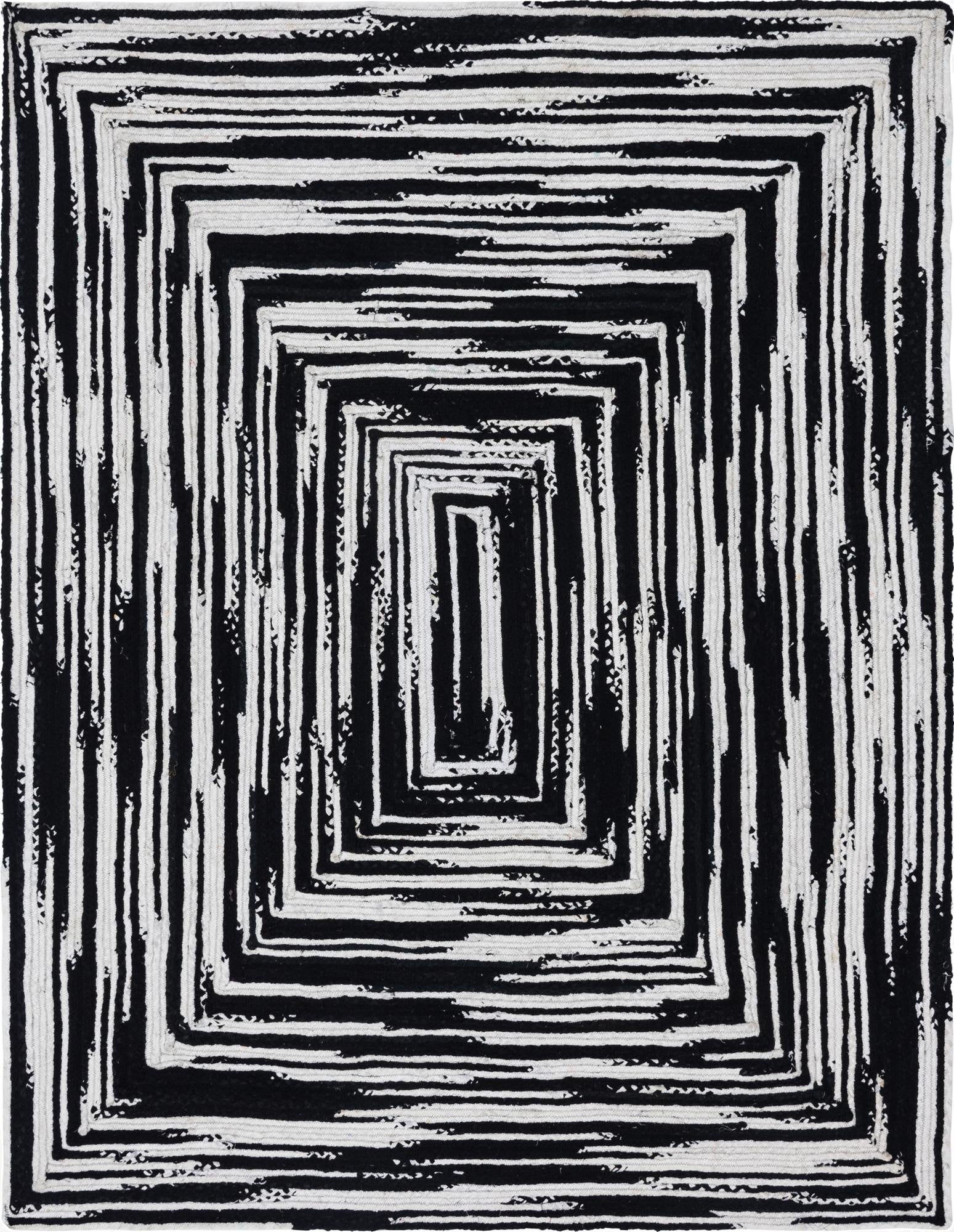 9' x 12' 2  Hand Braided Chindi Rug