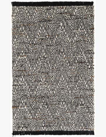 5' x 7' 9 Handmade Braided Jute Rug