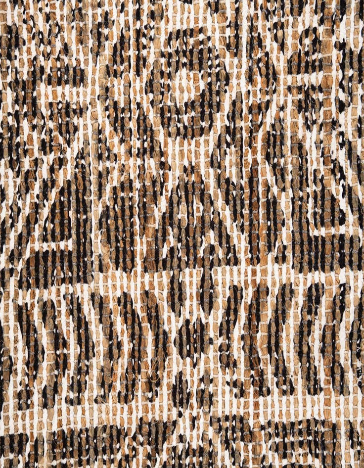 Detail image of 4' 2 x 6' Hand Braided Chenille Jute Rug