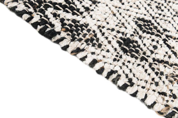 Detail image of 2' 2 x 3' 2 Hand Woven Chindi Braided Jute Rug