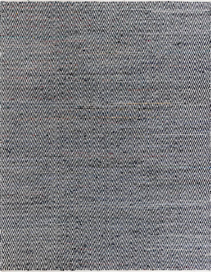 Detail image of 10' x 14' 1 Hand Woven Chindi Chevron Rug