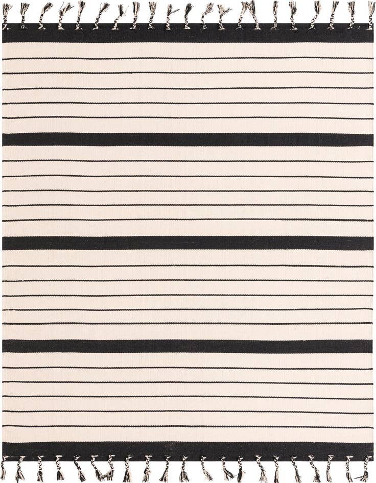 Detail image of 6' 1 x 9' Hand Woven Chindi Cotton Rug