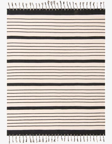 Black and White Hand Woven Chindi Cotton Rug