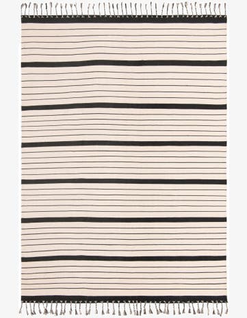 Black and White Hand Woven Chindi Cotton Rug
