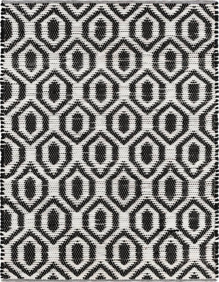 Detail image of 4' 1 x 6' 1 Hand Woven Chindi Jute Rug