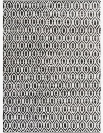 Black and White Hand Woven Chindi Jute Rug