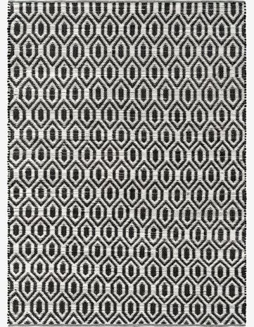 Black and White Hand Woven Chindi Jute Rug