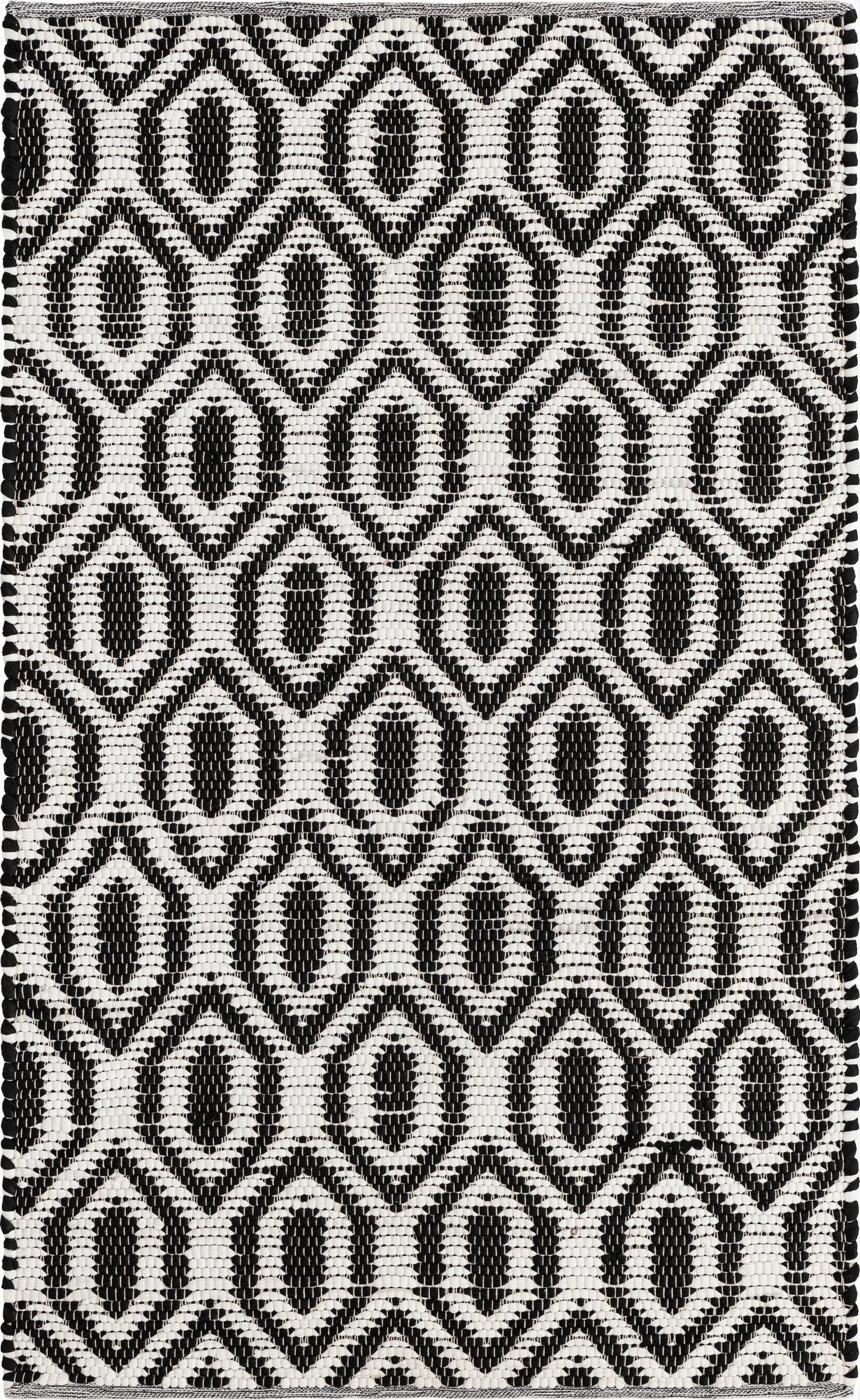 4' 1 x 6' 1  Hand Woven Chindi Jute Rug