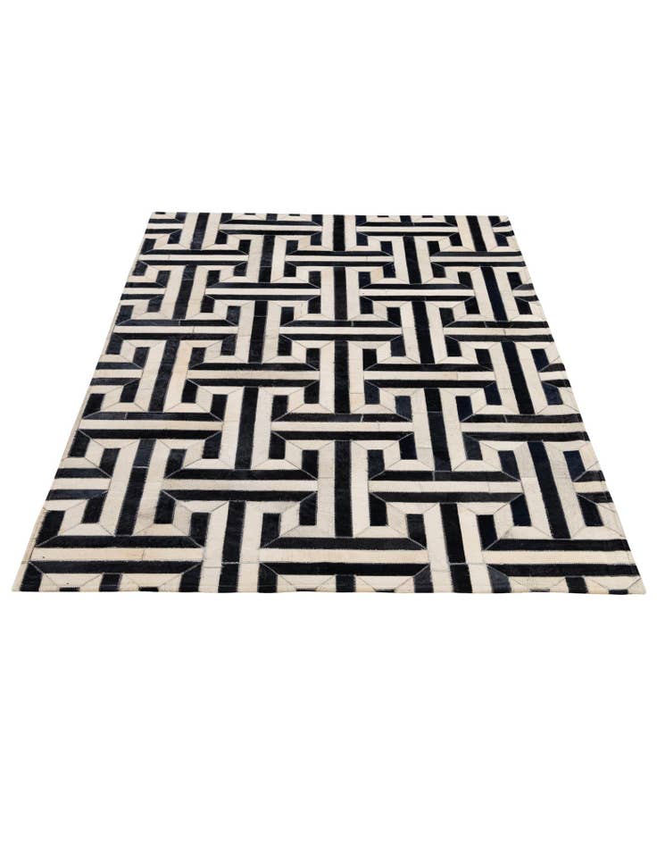 Detail image of 4' 2 x 6' 1 Cowhide - Patchwork Rug