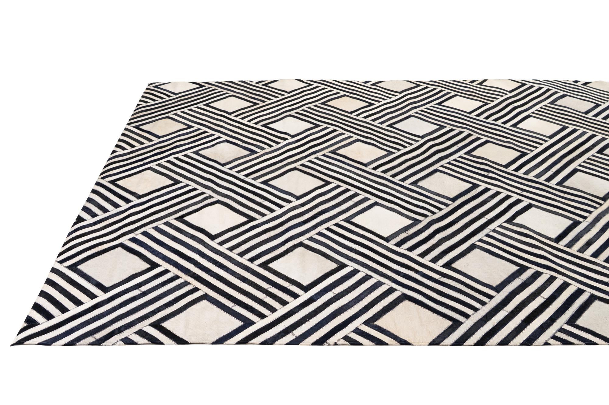 7' 11 x 9' 10 Cowhide - Patchwork Rug