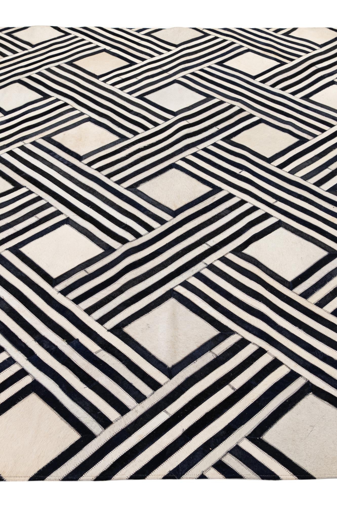 7' 11 x 9' 10 Cowhide - Patchwork Rug