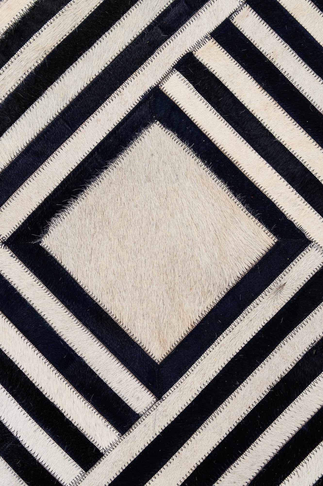 7' 11 x 9' 10 Cowhide - Patchwork Rug