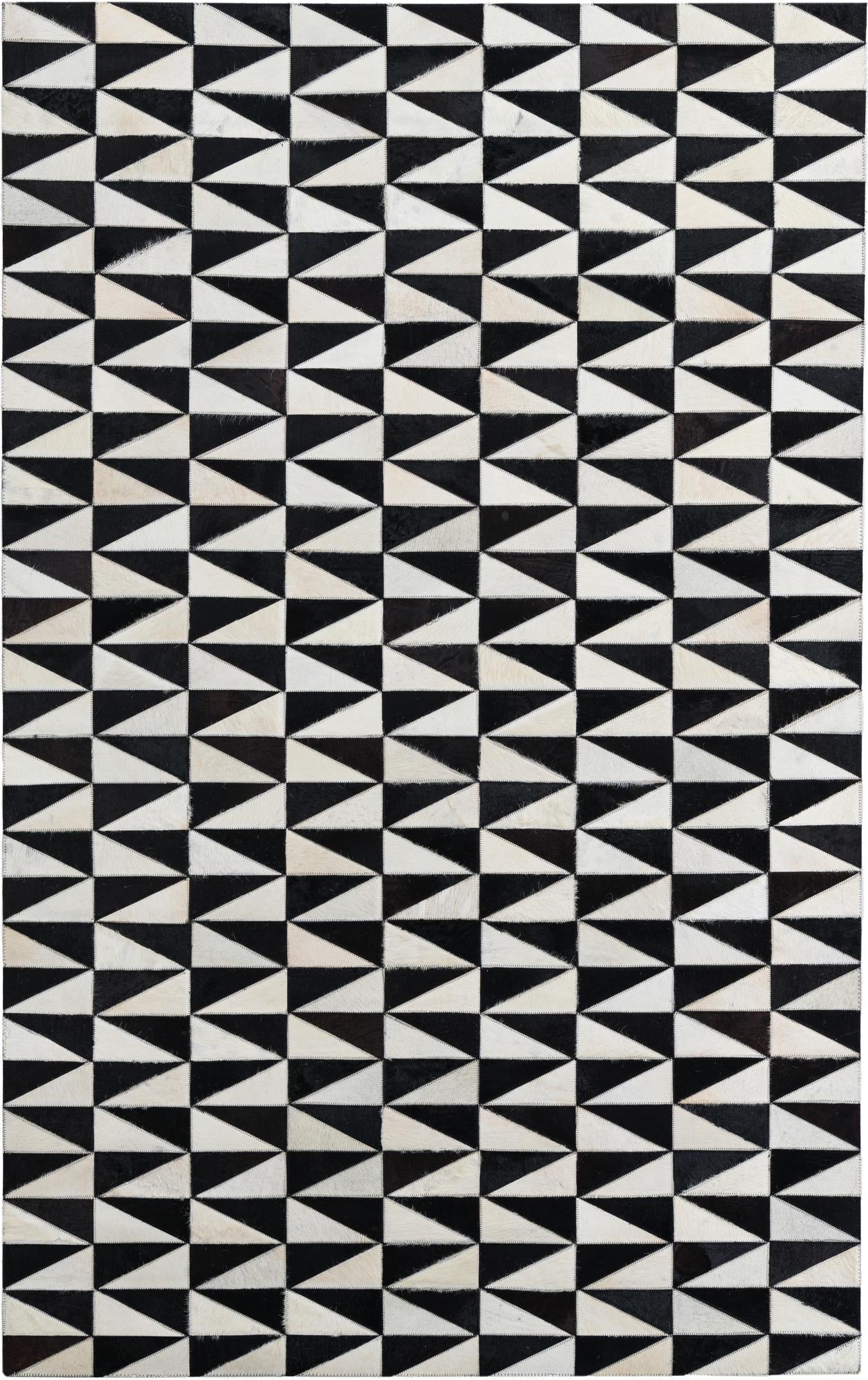5' x 7' 10 Cowhide Leather Rug