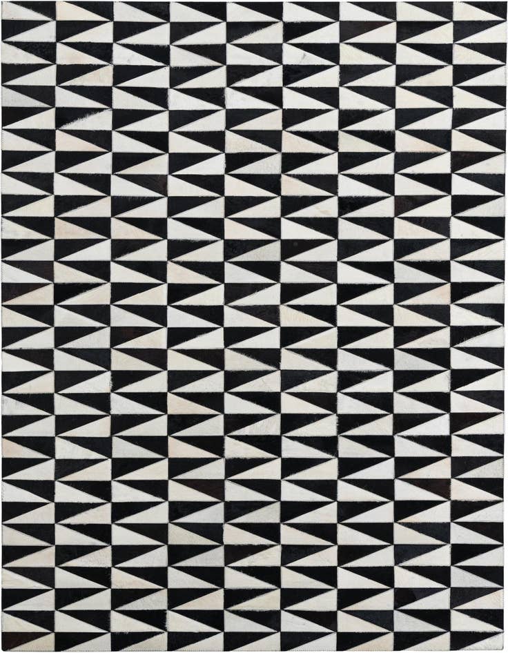 Detail image of 5' x 7' 10 Cowhide Leather Rug