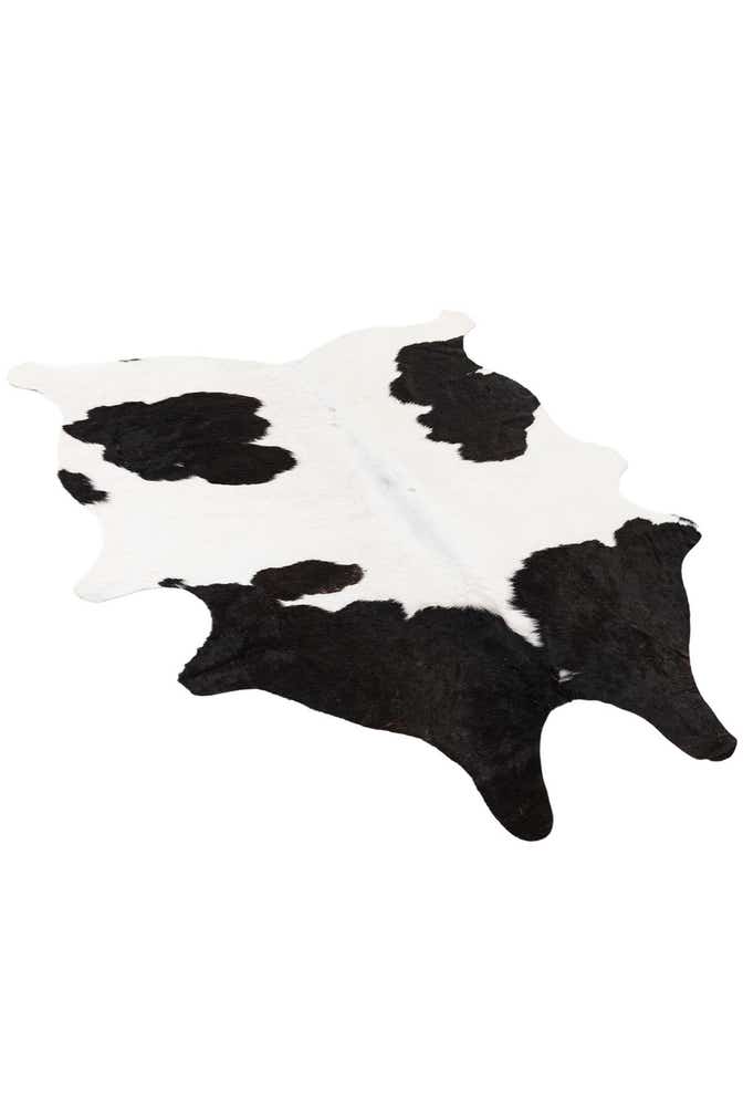 4' 4 x 4' 11 Cowhide Leather Rug