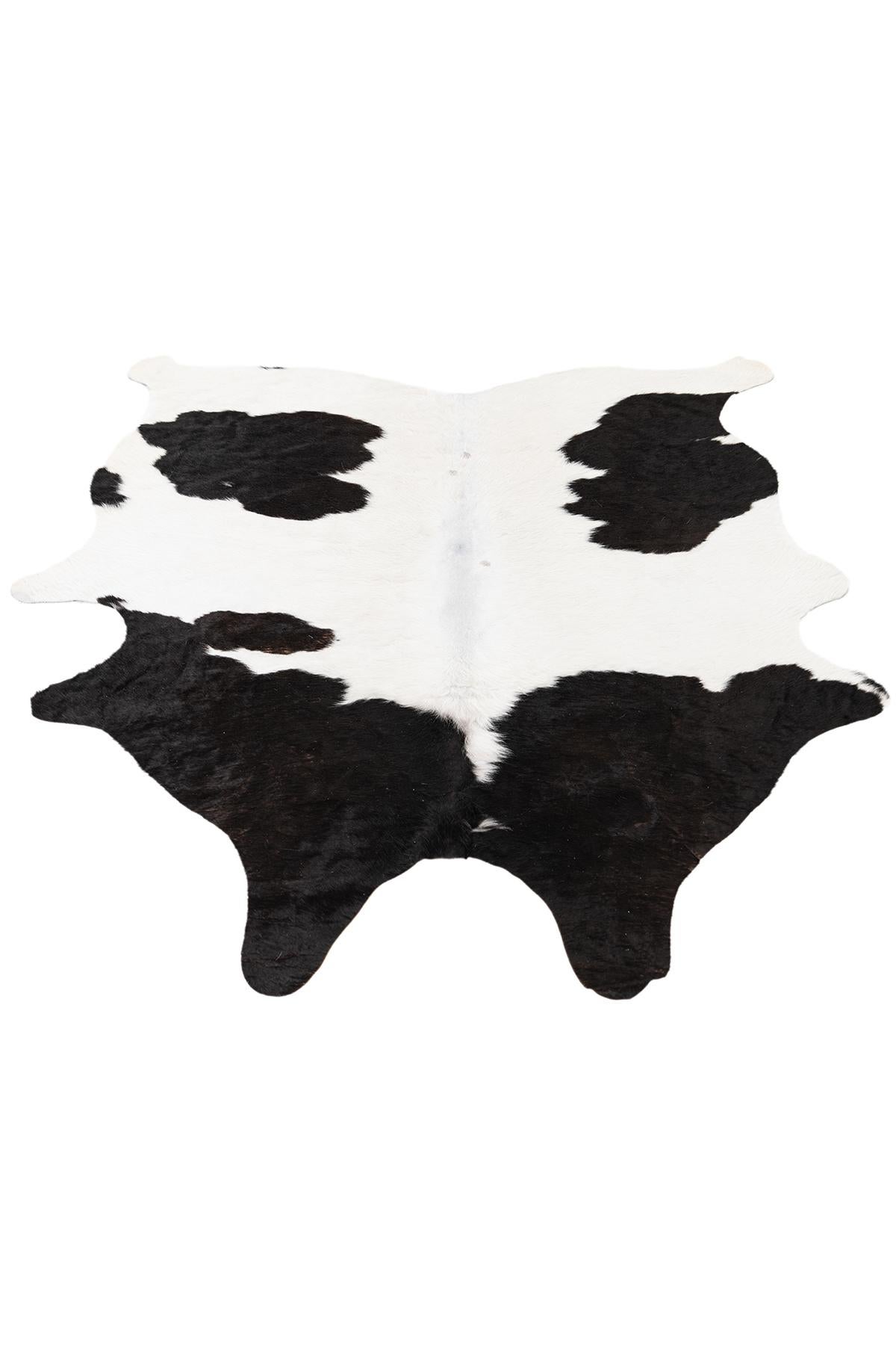 4' 4 x 4' 11 Cowhide Leather Rug