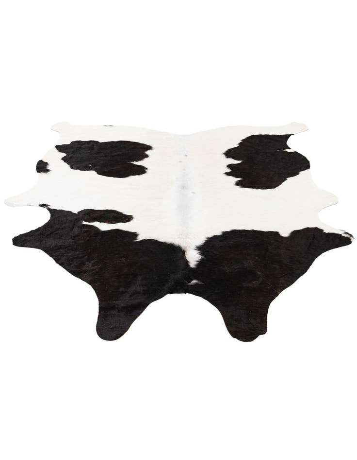 Detail image of 4' 4 x 4' 11 Cowhide Leather Rug