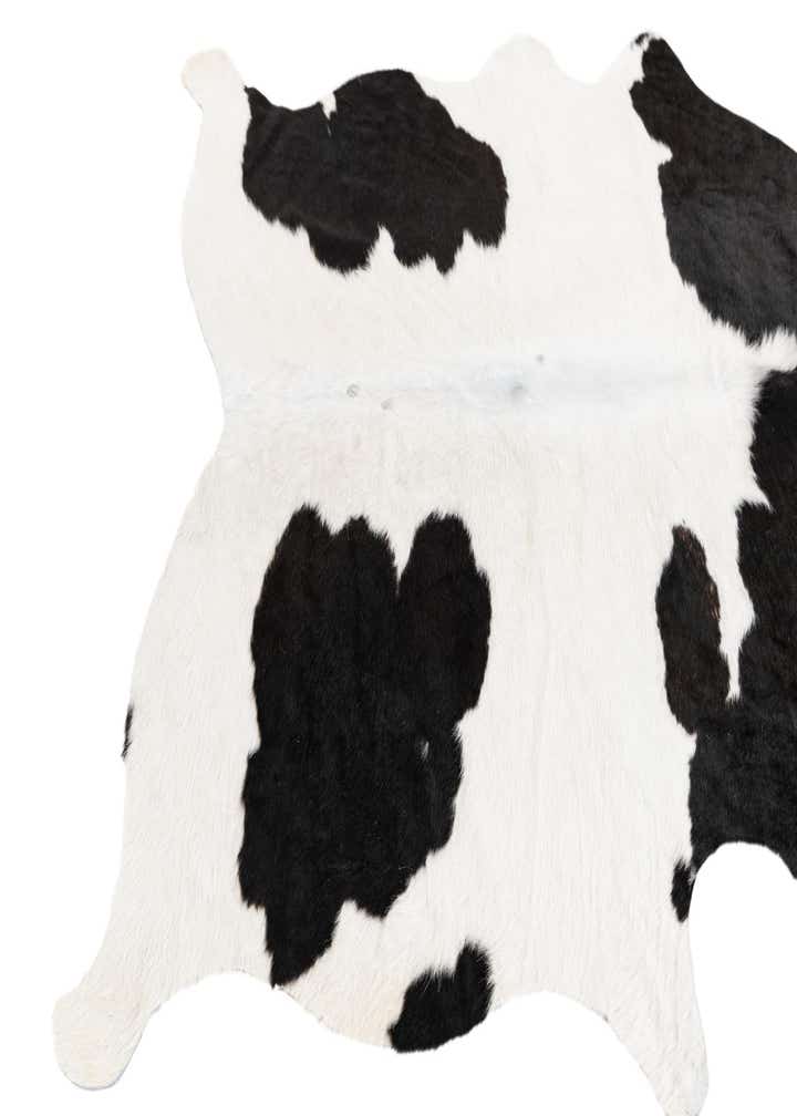 4' 4 x 4' 11 Cowhide Leather Rug