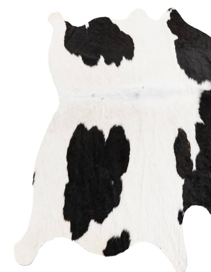 Detail image of 4' 4 x 4' 11 Cowhide Leather Rug