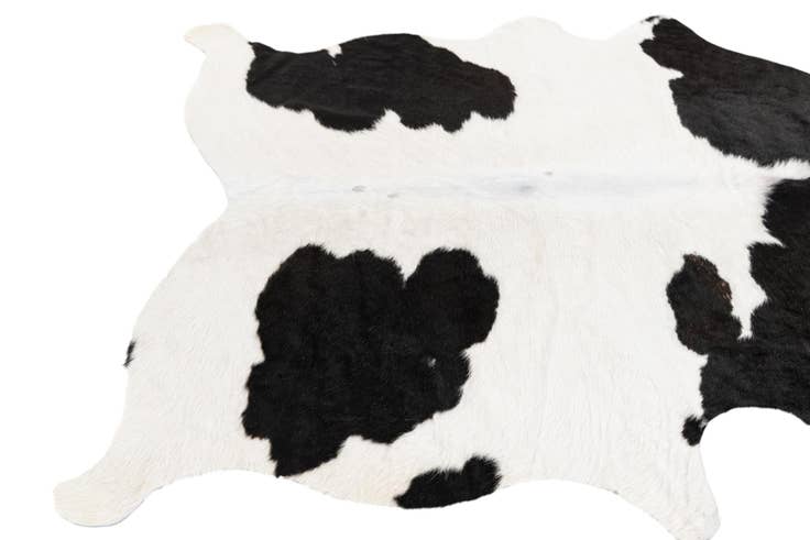 Detail image of 4' 4 x 4' 11 Cowhide Leather Rug