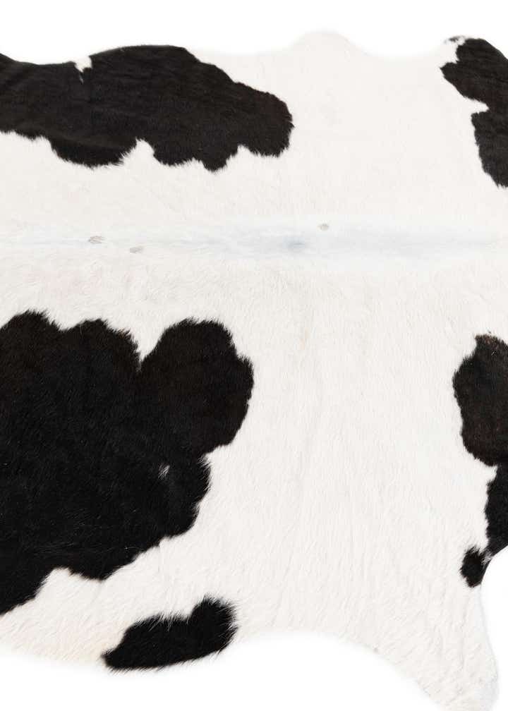 4' 4 x 4' 11 Cowhide Leather Rug