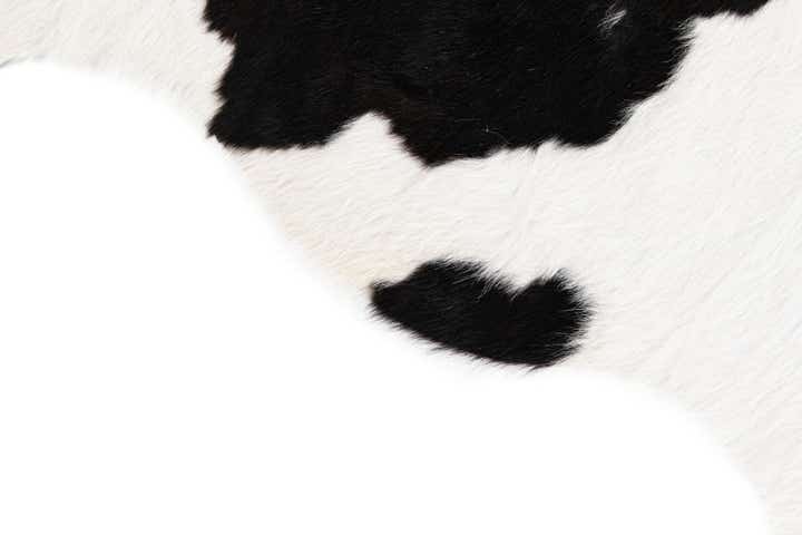 4' 4 x 4' 11 Cowhide Leather Rug