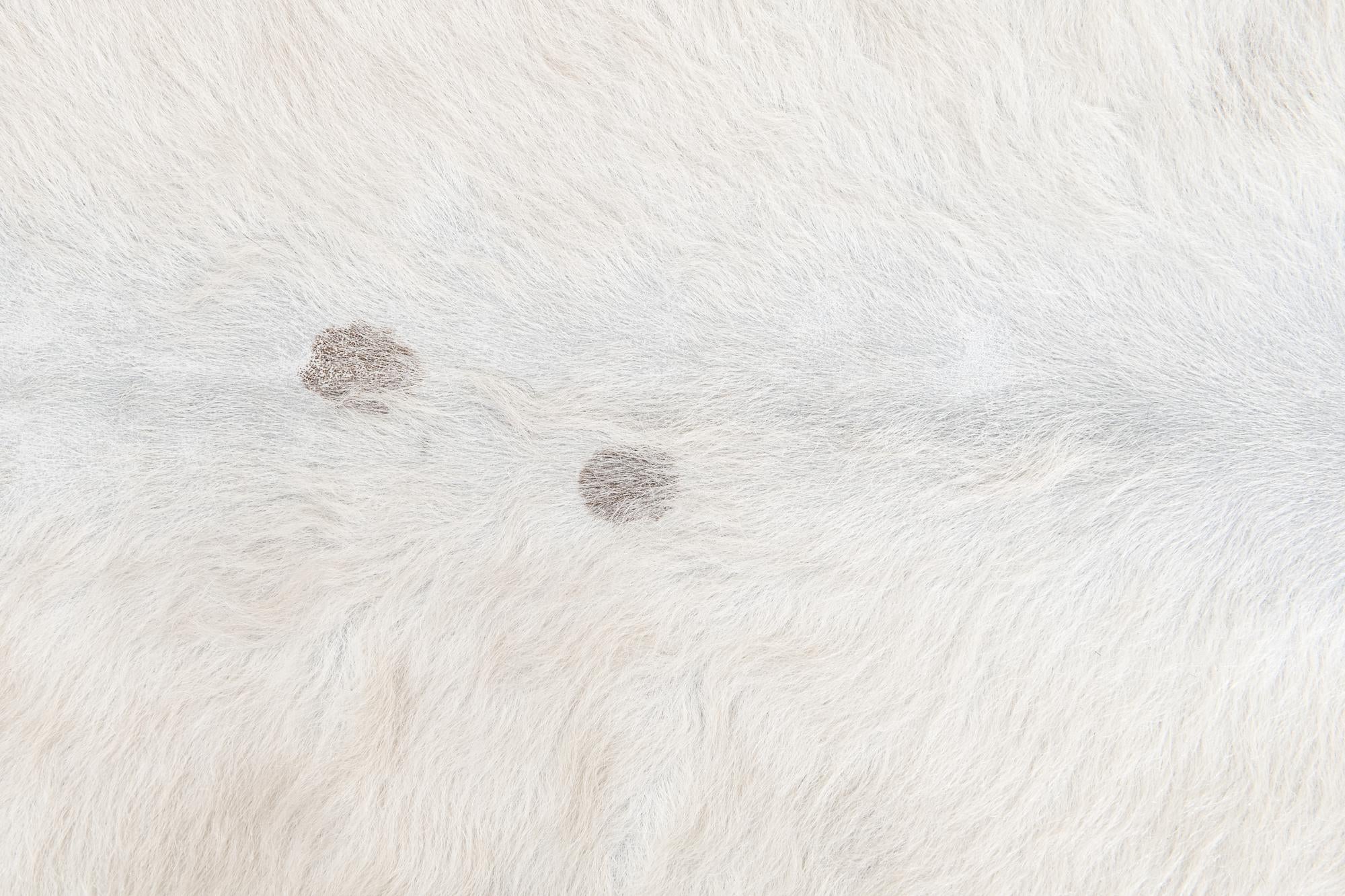 4' 4 x 4' 11 Cowhide Leather Rug