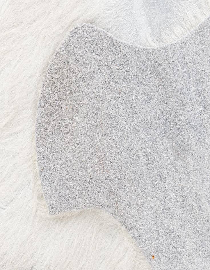 Detail image of 4' 4 x 4' 11 Cowhide Leather Rug