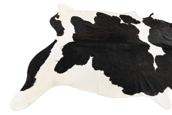 6' 2 x 6' 10 Cowhide Leather Rug
