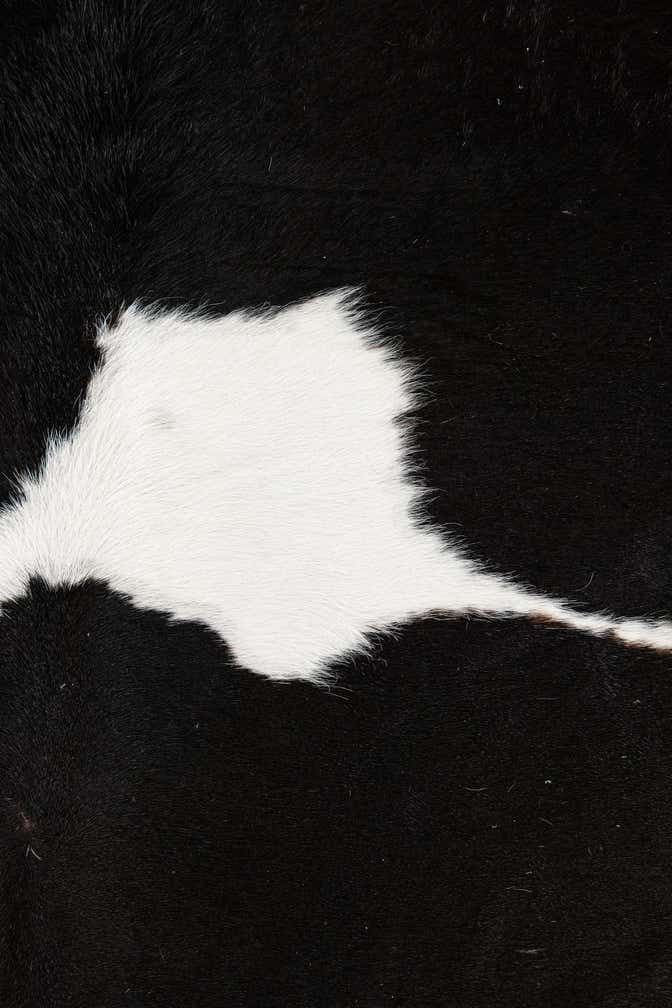 6' 2 x 6' 10 Cowhide Leather Rug