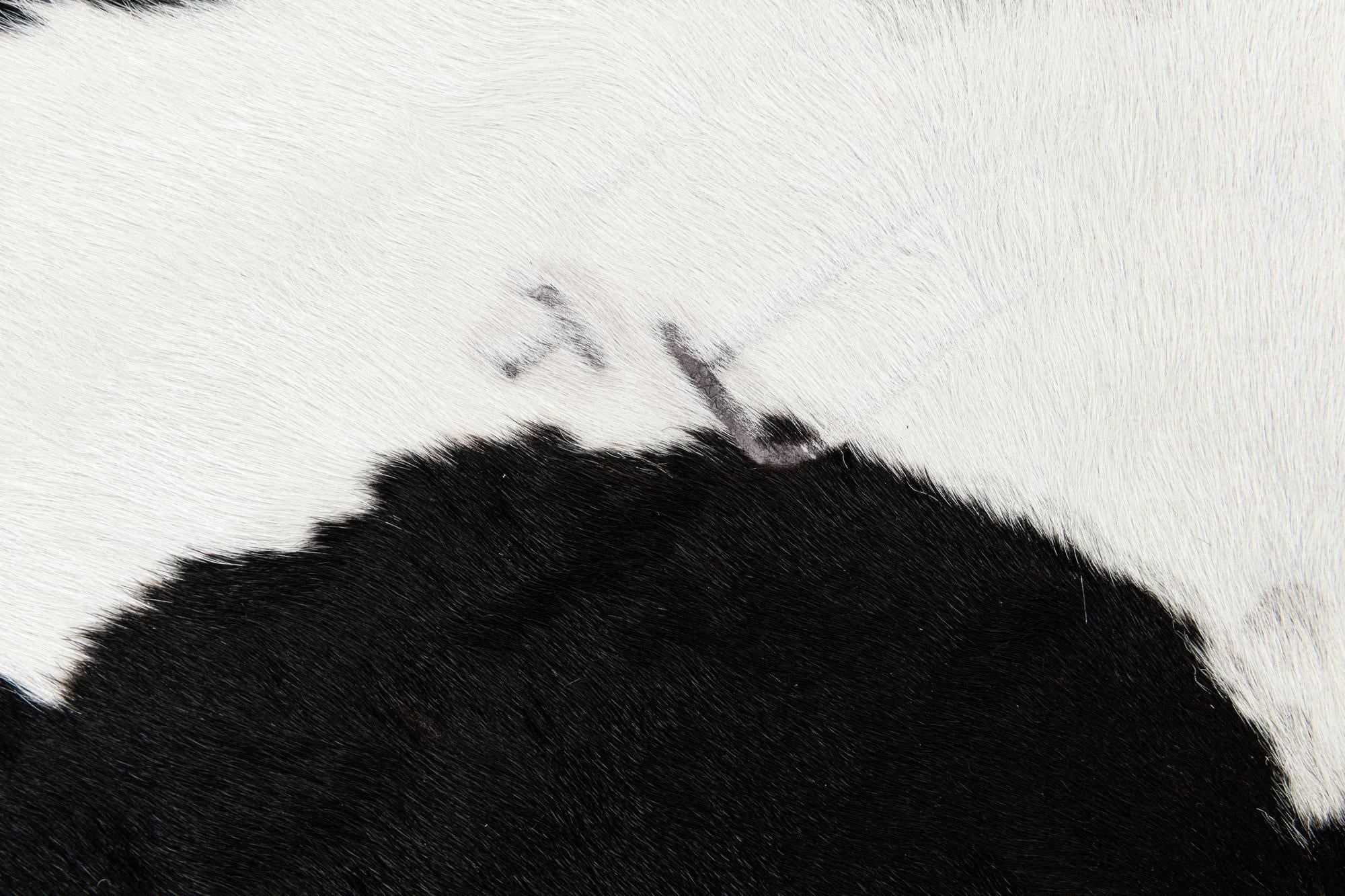 6' 2 x 6' 10 Cowhide Leather Rug